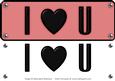 Large Dl - I Heart U 2 - 3D Decoupage Card