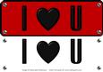 Large Dl - I Heart U 4 - 3D Decoupage Card