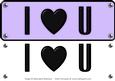 Large Dl - I Heart U 5 - 3D Decoupage Card