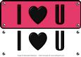 Large Dl - I Heart U 6 - 3D Decoupage Card