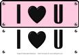 Large Dl - I Heart U 7 - 3D Decoupage Card