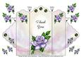 Lavender Rose - Thank You - Scallop Top Tri Fold Card