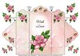 Pink Rose - with Love - Scallop Top Tri Fold Card