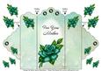 Teal Rose - for You Mother - Scallop Top Tri Fold Card