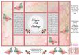 Fantasy Butterfly 4 - 75th Birthday - Tri Shutter Card