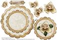 Cream Rose Get Well Soon - Scallop Edge Wobble Card