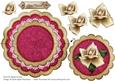Cream Hot Pink Rose Dear Friend - Scallop Edge Wobble Card
