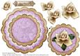 Cream Lilac Rose Dear Friend - Scallop Edge Wobble Card