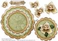 Cream Olive Rose with Sympathy - Scallop Edge Wobble Card