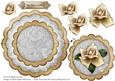 Cream Silver Rose for You Nan - Scallop Edge Wobble Card