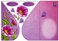 Pink Petunia and Butterflies Teardrop Card 1