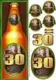 30th Birthday Ale 1 - Large Dl Quick Card with 3D Decoupage