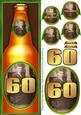 60th Birthday Ale 1 - Large Dl Quick Card with 3D Decoupage