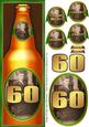 60th Birthday Ale 2 - Large Dl Quick Card with 3D Decoupage