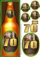 70th Birthday Ale 1 - Large Dl Quick Card with 3D Decoupage