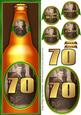 70th Birthday Ale 2 - Large Dl Quick Card with 3D Decoupage