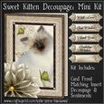 Sweet Kitten Birthday Decoupage Mini Kit