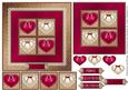 Lace Heart Square Stacker - Pink 1b - Card Front