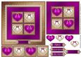 Lace Heart Square Stacker - Purple 1b - Card Front