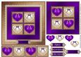 Lace Heart Square Stacker - Purple 2b - Card Front