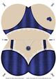 Lingerie - Dark Blue - Shaped Card