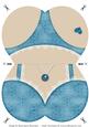 Lingerie - Light Blue - Shaped Card