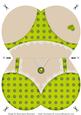 Lingerie - Lime - Shaped Card
