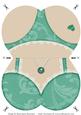 Lingerie - Teal - Shaped Card