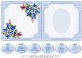 Floret in Blue 6x6 Insert and Tags