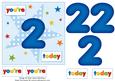 Boys Starry 2nd Birthday Quick Card