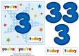 Boys Starry 3rd Birthday Quick Card