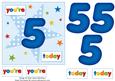 Boys Starry 5th Birthday Quick Card