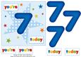 Boys Starry 7th Birthday Quick Card
