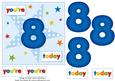 Boys Starry 8th Birthday Quick Card