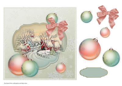 Christmas Cardfront with Decoupage