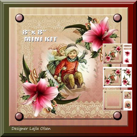 Christmas Cardfront with Decoupage