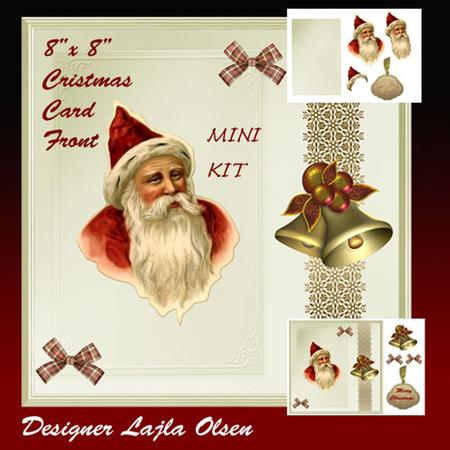 Chrismas Santa 8"x 8" Cardfront