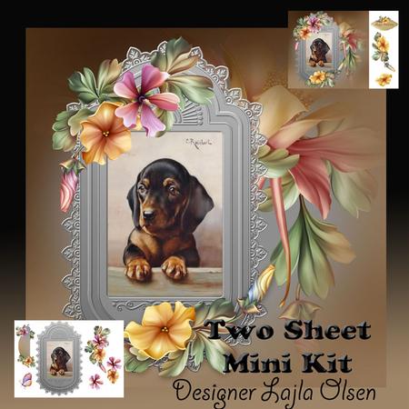 Flowers and Dog Cardfront