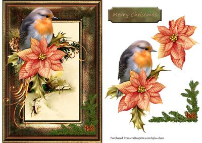 Christmas Bird A5 Cardfront