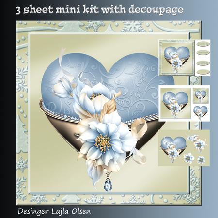 Winter Heart with Frosted Floral