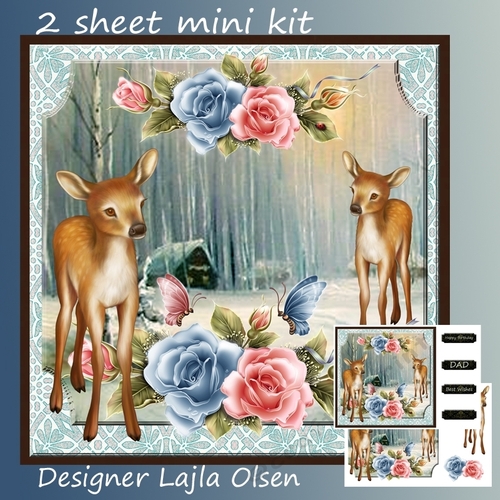 Deer and Roses