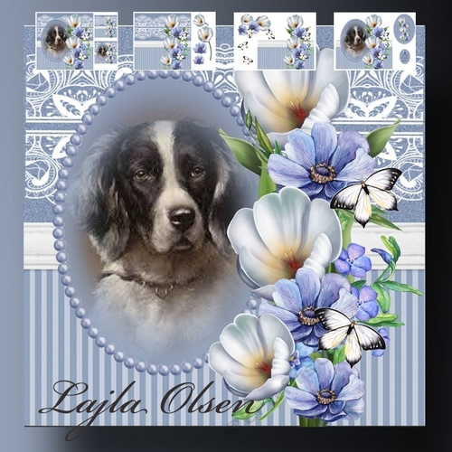 dog and flowers 1