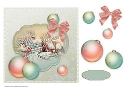 Christmas Cardfront with Decoupage