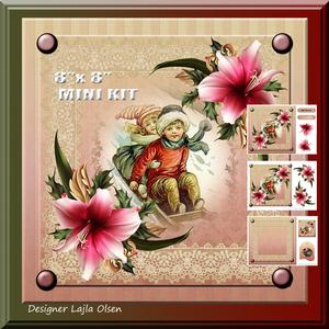 Christmas Cardfront with Decoupage