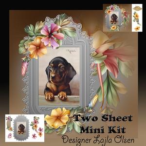 Flowers and Dog Cardfront