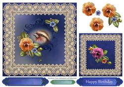 Flowers and Bird Cardfront