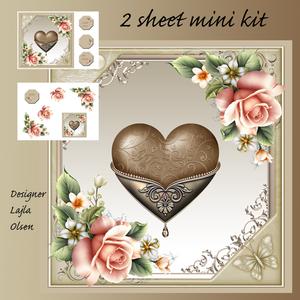 Heart and Pink Roses