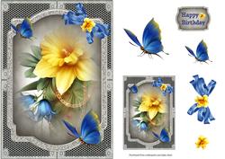 Daffodil and Butterflies