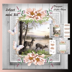 Deer and flowers