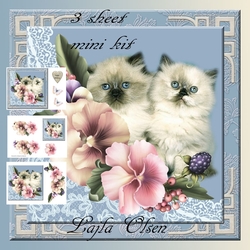 Vintage cat blue